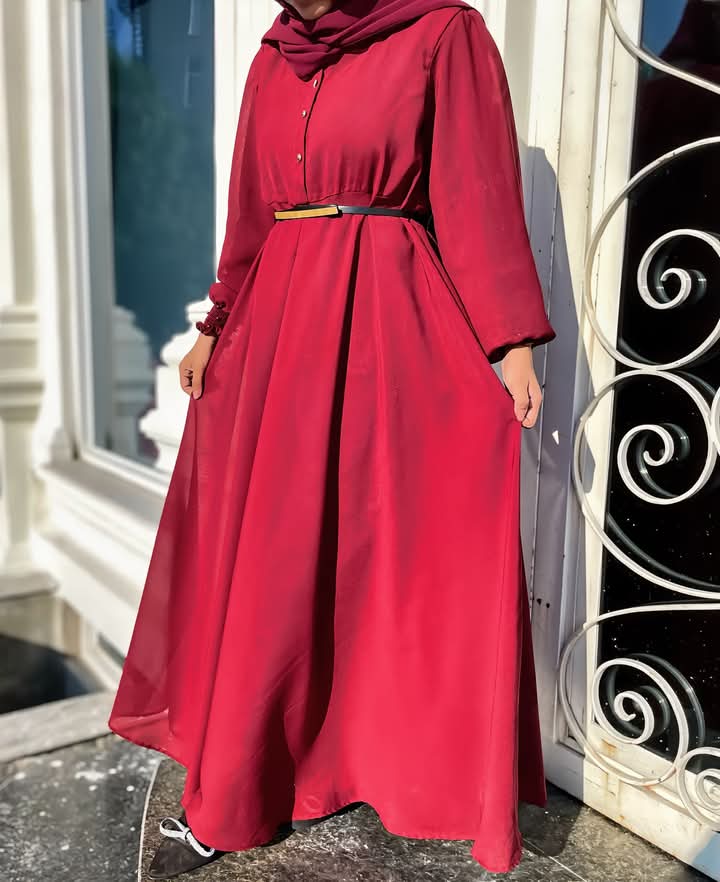 Hand made Premium Red Abaya
