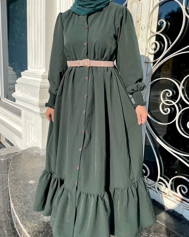 Hand made abaya - Green color